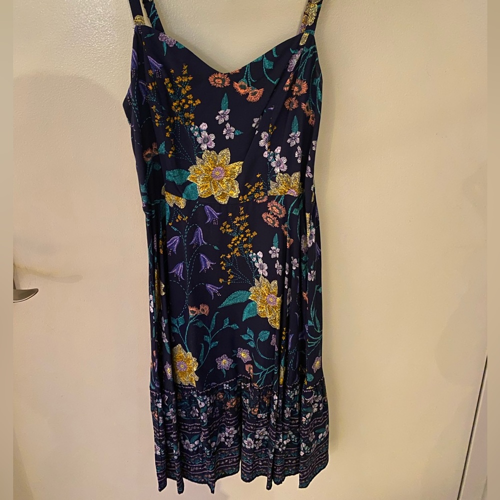 Fit & Flare Linen-Blend Mini Dress